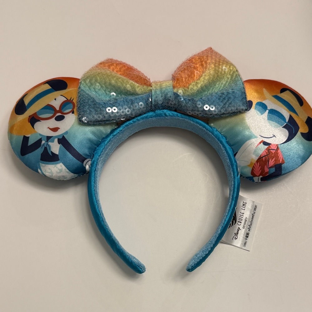 Disney Blue and Orange Mickey Ears Headband